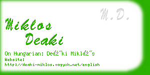 miklos deaki business card